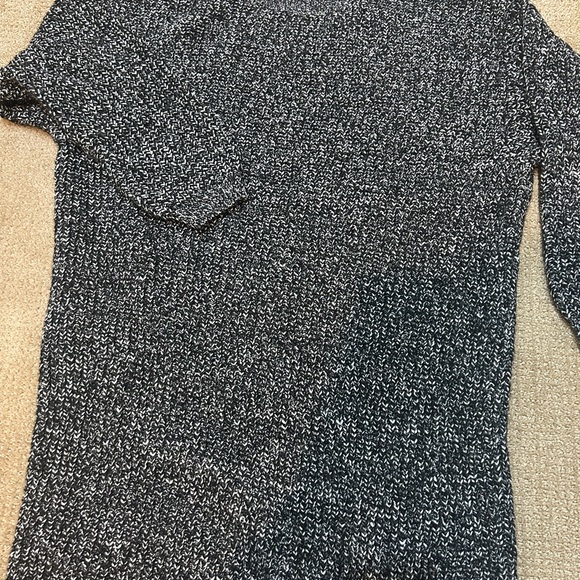 NWT ZARA BLACK WHITE KNIT SWEATER MIDI DRESS SZ S - Picture 2 of 3